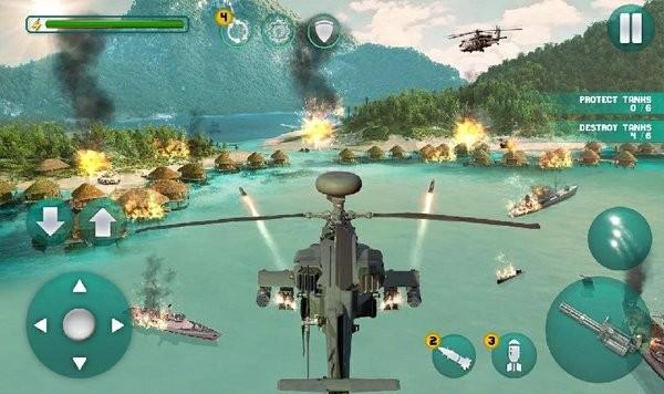 武装直升机战斗模拟器最新版(gunship helicopter attack)下载,武装直升机战斗模拟器,飞行游戏,战争游戏